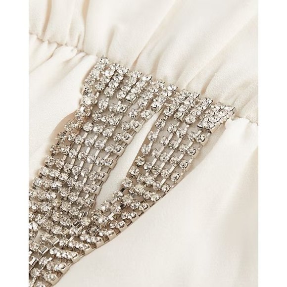 Express Embellished Strong Shoulder Top XS - Picture 5 of 7